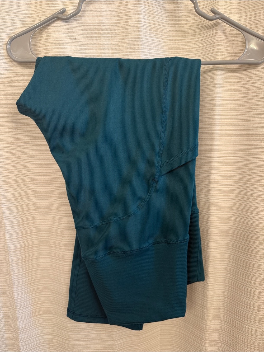 Four Athletics teal ribbed 7/8 high waisted leggings NWOT